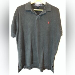 Ralph Lauren Black Polo Shirt with Red Logo